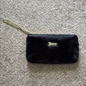 Juicy Couture Black Faux Fur Pouch